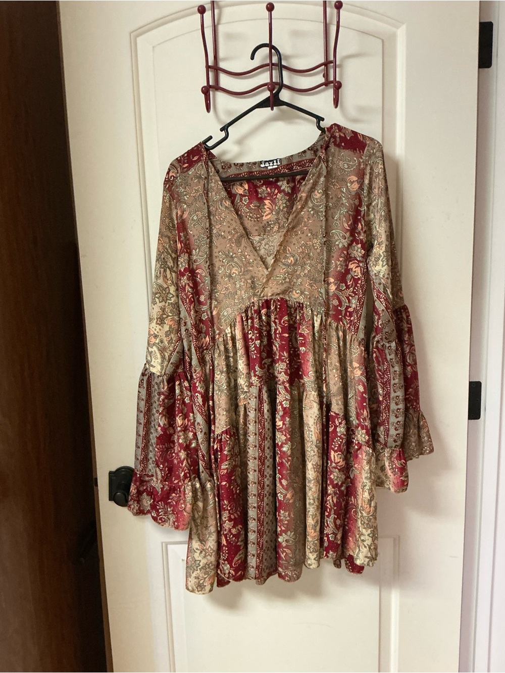 Boutique Jayli Patchwork BoHo Dress Size S